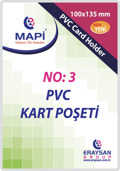 ÖZEL EBAT PVC KART PŞT. N:3 100X135    100'LÜ PAKET