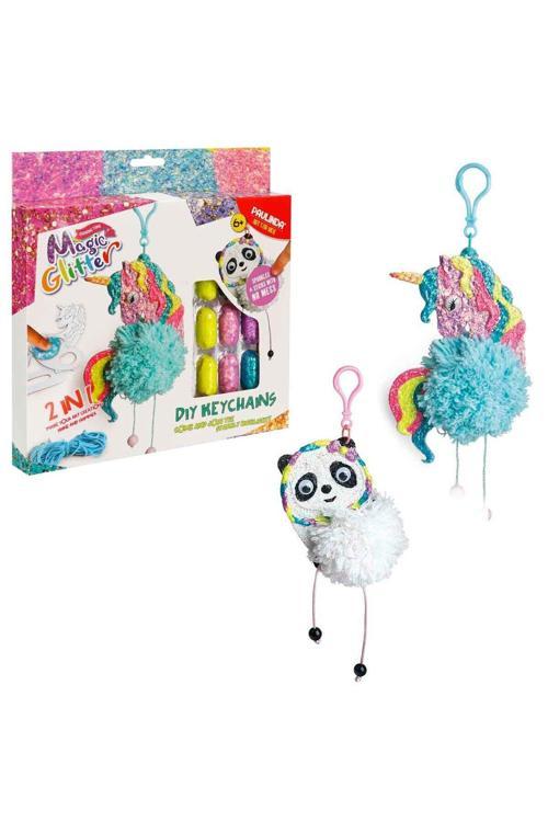 Paulinda 2İn1 Slime Magic Glitter Anahtarlık Tasarım Yapım Seti