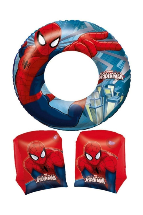 Spıderman Örümcek Adam Spiderman Lisanslı Deniz Havuz Çocuk Can Simidi Ve Kolluk