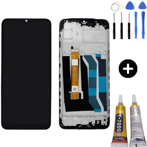 Realme 5 Uyumlu Çıtalı Lcd Ekran Dokunmatik + Montaj Seti