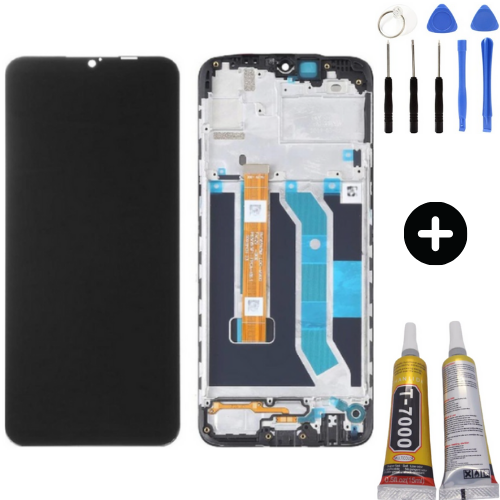 Realme 3i Uyumlu Çıtalı Servis Lcd Ekran Dokunmatik + Montaj Seti