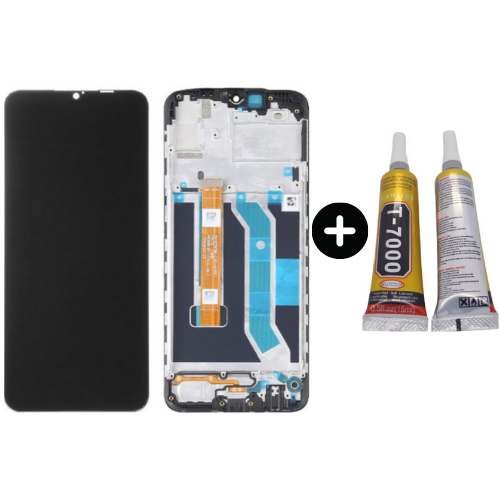 Realme 3i Uyumlu Çıtalı OLED Lcd Ekran Dokunmatik + B7000