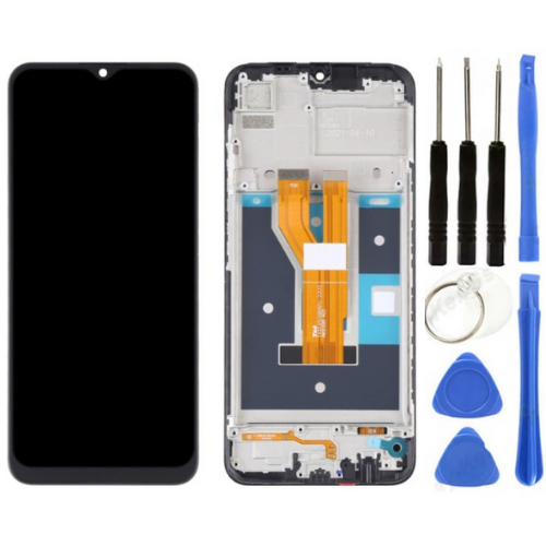 Realme C11 2021 Uyumlu Çıtalı Servis Lcd Ekran Dokunmatik + Tamir Seti