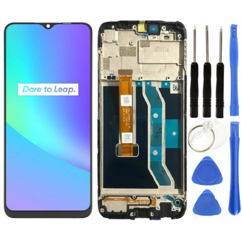 Realme C25 Uyumlu Çıtalı Servis Lcd Ekran Dokunmatik + Tamir Seti