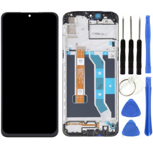 Realme 6i Uyumlu Çıtalı Servis Lcd Ekran Dokunmatik + Tamir Seti