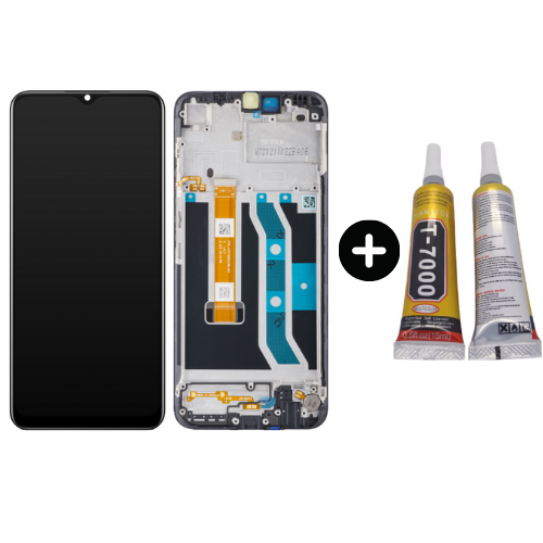 Realme C25y Uyumlu Çıtalı HK Lcd Ekran Dokunmatik + B7000