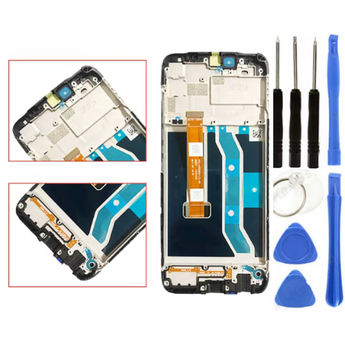 Realme C25s Uyumlu Çıtalı A Kalite Lcd Ekran Dokunmatik + Tamir Seti