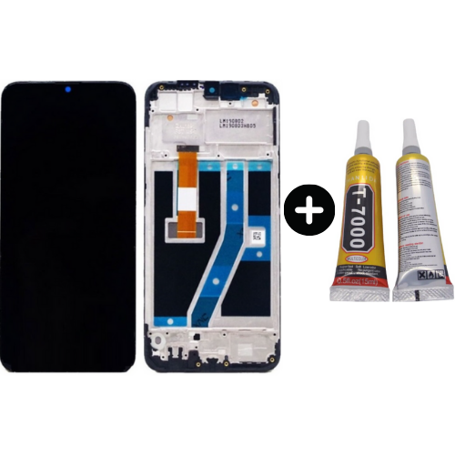 Realme C2 Uyumlu Çıtalı OLED Lcd Ekran Dokunmatik + B7000