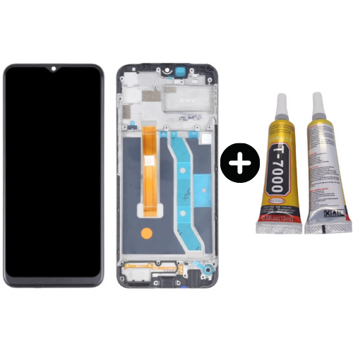 Realme C11 Rmx2185 Uyumlu Çıtalı Servis Lcd Ekran Dokunmatik + B7000