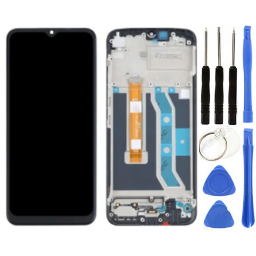 Realme C21y Uyumlu Çıtalı HK Lcd Ekran Dokunmatik + Tamir Seti