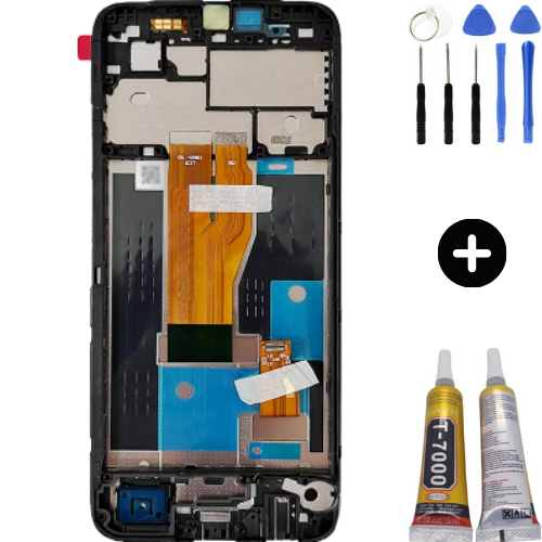 Realme C30 Uyumlu Çıtalı Servis Lcd Ekran Dokunmatik + Montaj Seti