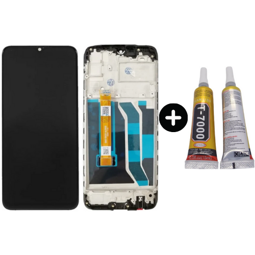 Realme C3i Uyumlu Çıtalı Lcd Ekran Dokunmatik + B7000