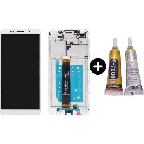 TE Huawei Honor 7S Uyumlu Çıtalı HK Lcd Ekran Dokunmatik Beyaz + B7000