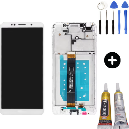 TE Huawei Honor 7S Uyumlu Çıtalı HK Lcd Ekran Dokunmatik Beyaz + Montaj Seti