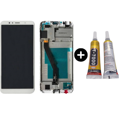 TE Huawei Honor 7A Uyumlu Çıtalı A Kalite Lcd Ekran Dokunmatik Beyaz + B7000