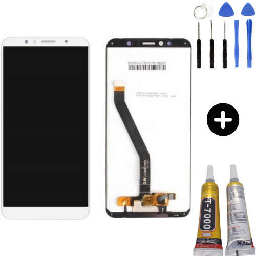 TE Huawei Honor 7A Uyumlu HK Lcd Ekran Dokunmatik Beyaz + Montaj Seti