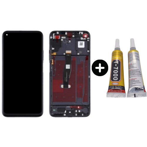 TE Huawei Nova 5T Uyumlu Çıtalı Lcd Ekran Dokunmatik + B7000