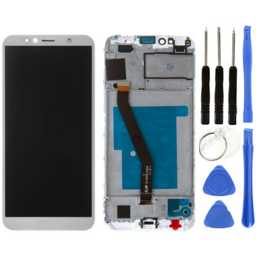 TE Huawei Y6 2018 Uyumlu Çıtalı Servis Lcd Ekran Dokunmatik Beyaz+ Tamir Seti