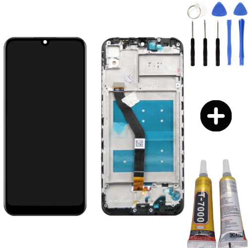 TE Huawei Y6 Prime 2019 Uyumlu Çıtalı Servis Lcd Ekran Dokunmatik + Montaj Seti
