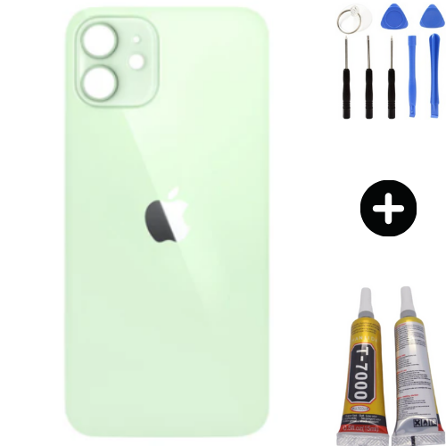 iPhone 12 Mini Uyumlu Arka Pil Batarya Kapak Yeşil + Montaj Seti