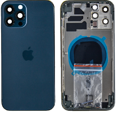  iPhone 12 Pro Max Uyumlu Boş Kasa Mavi