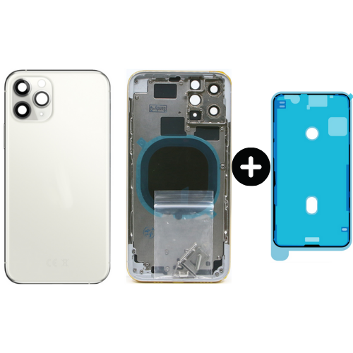 iPhone 11 Pro Uyumlu Boş Kasa Beyaz + Sıvı Ve Toz Bandı