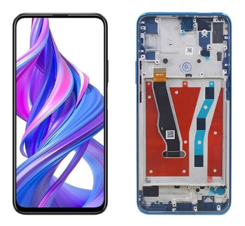 TE Huawei Y9 Prime 2019 Uyumlu Çıtalı Lcd Ekran Dokunmatik Mavi
