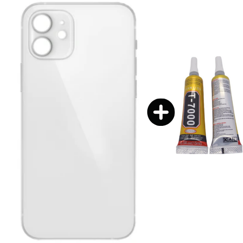 iPhone 12 Mini Uyumlu Arka Pil Batarya Kapak Beyaz + B7000