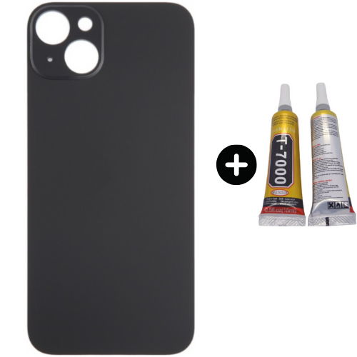 iPhone 15 Plus Uyumlu Arka Pil Batarya Kapak Siyah + B7000