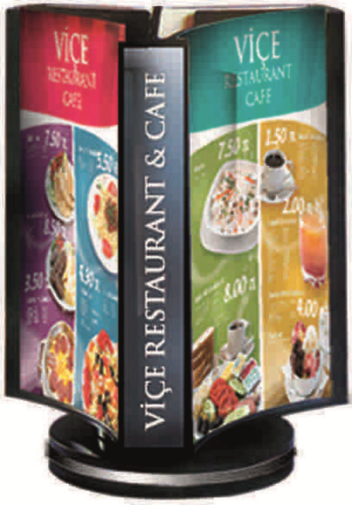 3 YÖNLÜ AFİŞ TAŞIYICI STAND (DÖNERLİ SİS.)   (80X120)
