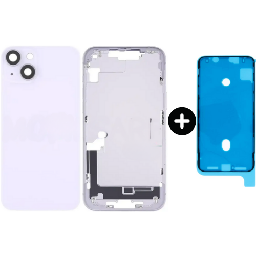 iPhone 14 Plus Uyumlu Boş Kasa Mor + Sıvı Ve Toz Bandı