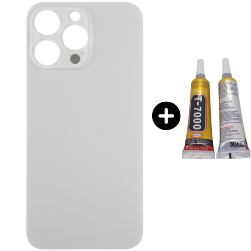iPhone 15 Pro Uyumlu Arka Pil Batarya Kapak Titanyum + B7000