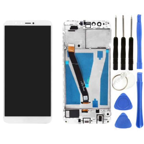 TE Huawei Y9 2018 Uyumlu Çıtalı OLED Lcd Ekran Dokunmatik Beyaz+ Tamir Seti