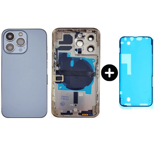 iPhone 13 Pro Uyumlu Boş Kasa Mavi + Sıvı Ve Toz Bandı