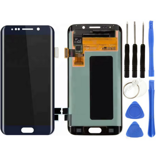 TE Samsung S6 Edge G925 Uyumlu Lcd Ekran Siyah + Tamir Seti