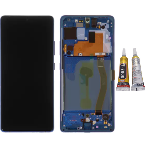 TE Samsung S10 Lite G770F Uyumlu Çıtalı A Kalite Lcd Ekran Mavi