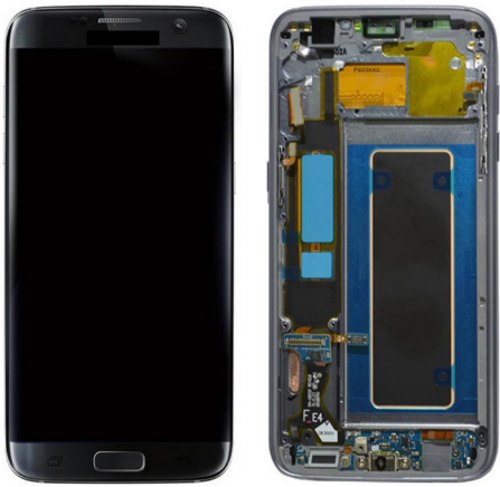 TE Samsung S7 Edge G935F Uyumlu Çıtalı Lcd Ekran Servis Siyah