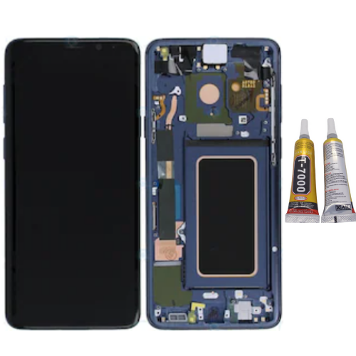 TE Samsung S9 Plus G965 Uyumlu Çıtalı A Kalite Lcd Ekran Siyah