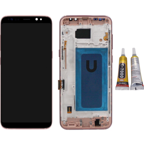 TE Samsung S8 Plus G955F Uyumlu Çıtalı Lcd Ekran Servis Rose
