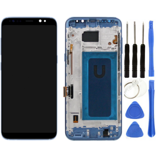 TE Samsung S8 Plus G955F Uyumlu Çıtalı OLED Lcd Ekran Mavi