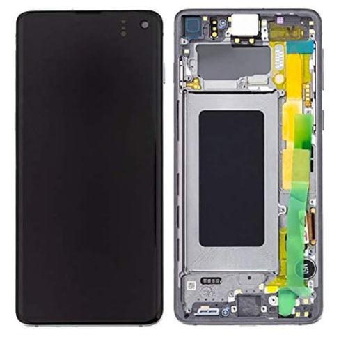 TE Samsung S10 G973F Uyumlu Çıtalı Lcd Ekran Servis Beyaz