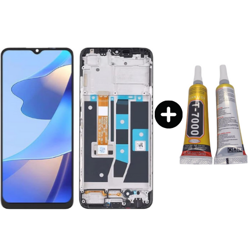 TE Oppo A16 Çıtalı Lcd Dokunmatik Ekran + B7000