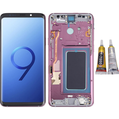 TE Samsung S9 Plus G965 Uyumlu Çıtalı A Kalite Lcd Ekran Rose
