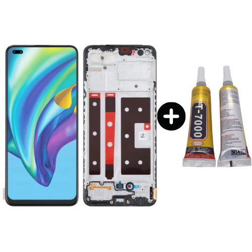 TE Oppo Reno 4 Pro Çıtalı A Kalite Lcd Dokunmatik Ekran + B7000