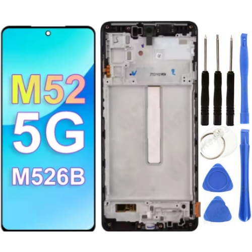 TE Samsung M52 5G M526 Uyumlu Çıtalı Lcd Ekran Servis Tamir Seti