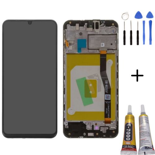 TE Samsung M20 M205 Uyumlu Çıtalı Lcd Ekran + Montaj Kiti