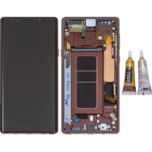 TE Samsung Note 9 N960 Uyumlu Çıtalı Lcd Ekran Servis Kırmızı