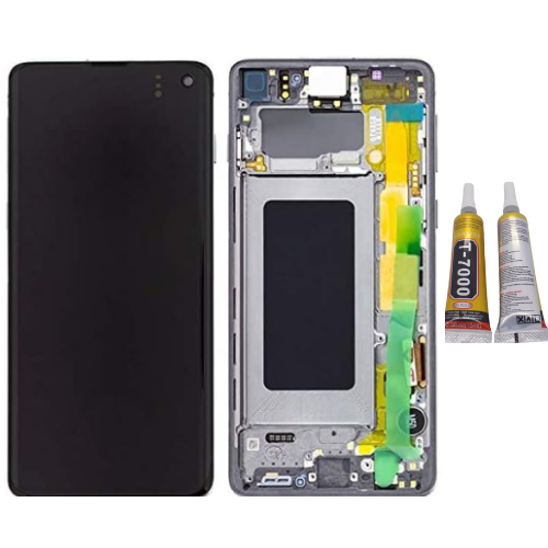 TE Samsung S10 G973F Uyumlu Çıtalı OLED Lcd Ekran Beyaz