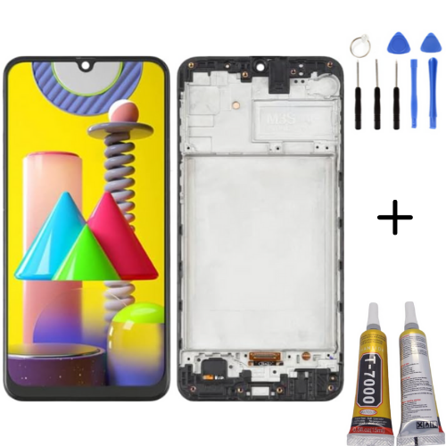 TE Samsung M31 M315 Uyumlu Çıtalı OLED Lcd Ekran + Montaj Kiti
