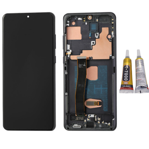 TE Samsung S20 Ultra G988 Uyumlu Çıtalı Lcd Ekran Servis Siyah